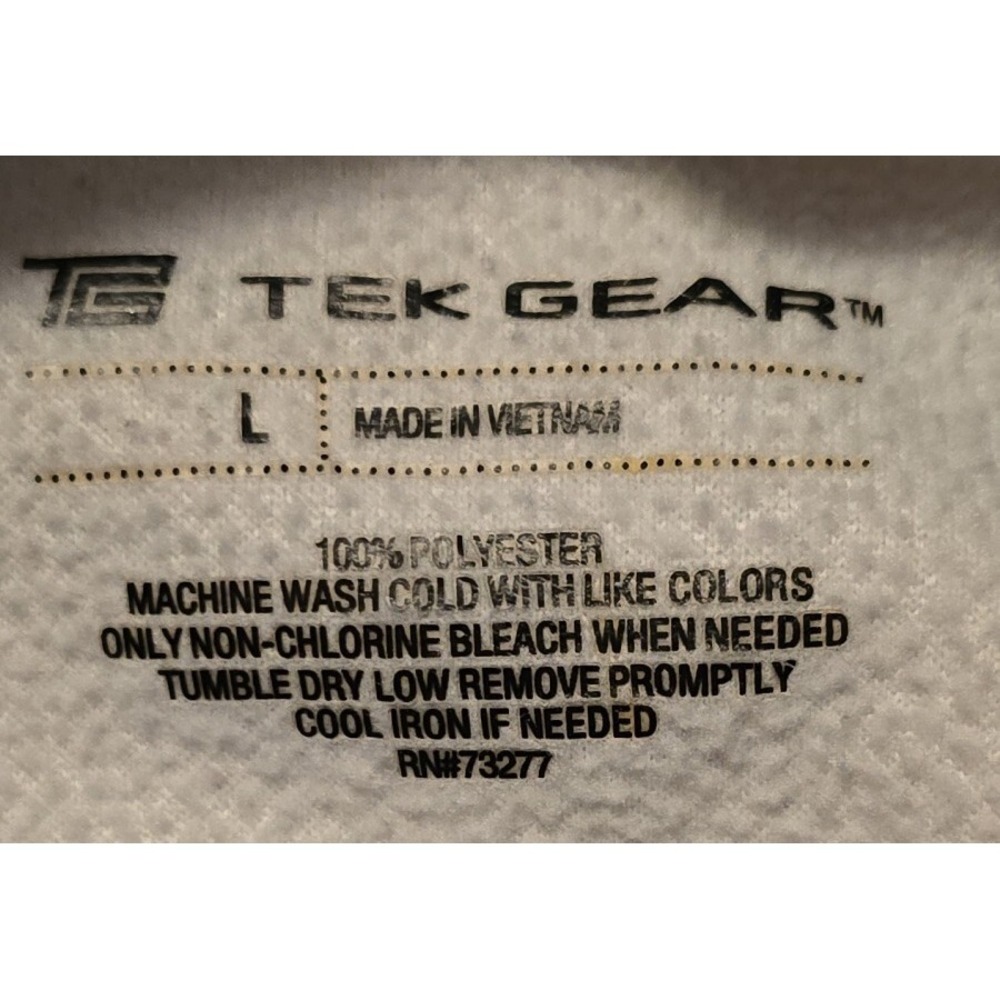 Tek Gear Women's Track Jacket Large‎ Space Dye Gray White Full Zip Mock Neck - Picture 7 of 8